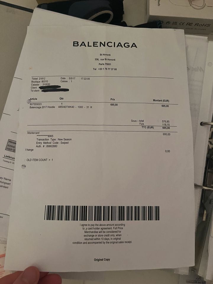 Balenciaga Political Wave hoodie in Kiel