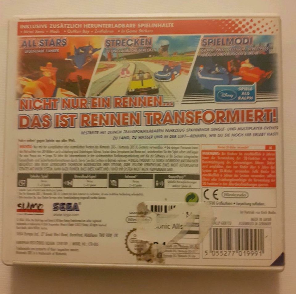 Sonic All Stars Racing Transformed Nintendo 3DS in Oberhausen