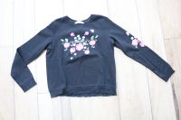 H&M Sweat-Shirt Gr. 158 / 164, schwarz mit Flower-Print Thüringen - Schleiz Vorschau