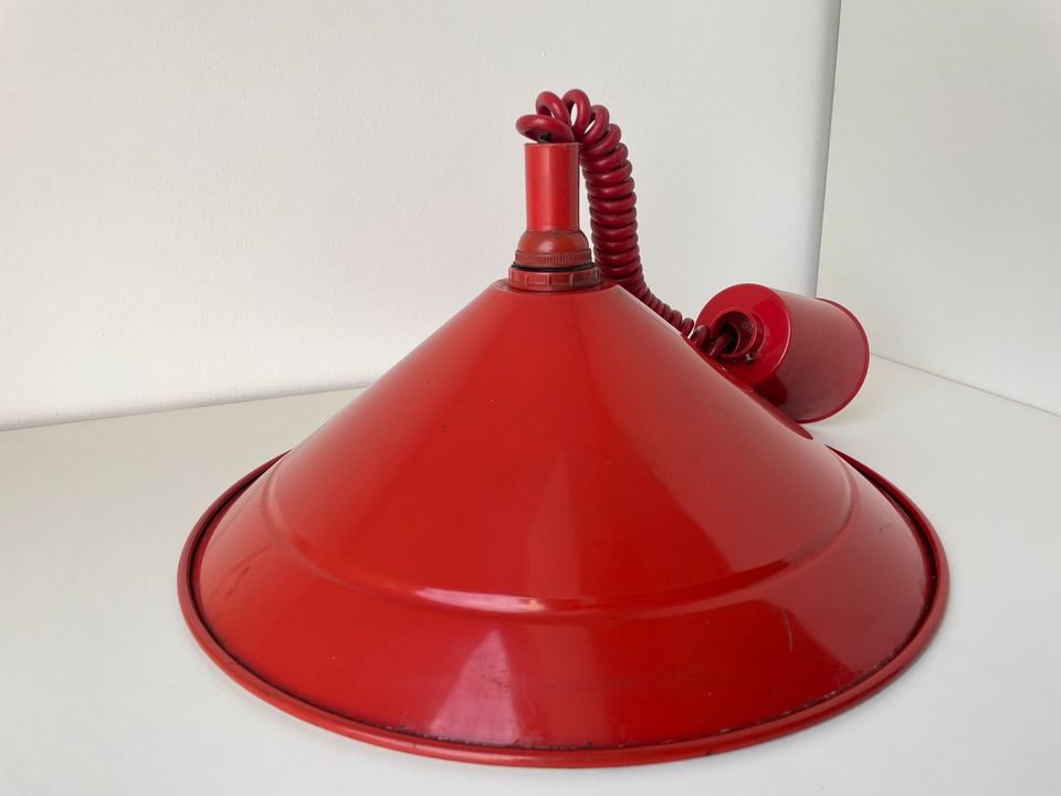 Rote vintage Lampe Hängelampe retro dänisch Esstischlampe in Bremen