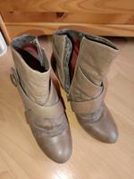 Stiefeletten Bronx Gr 37 in Taupe Leder Berlin - Wilmersdorf Vorschau
