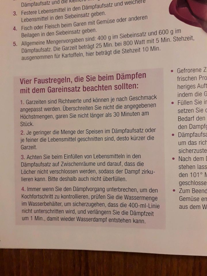 Tupperware "Dampfgarer für Mikrowelle" neuwertig in Alsdorf