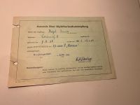Antikes Dokument - Ausweis über Diphtherieschutzimpfung von 1943 Nürnberg (Mittelfr) - Südstadt Vorschau