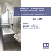 **Geräumige 4-Zimmerwohnung** Renoviert - WG geeignet - Zentral Nürnberg (Mittelfr) - Südstadt Vorschau