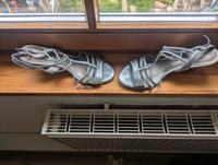 Silberne Riemchensandalen 39 Baden-Württemberg - Fronreute Vorschau