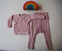 Wolle-Seide Set Gr. 50/56 Ringel rosa/natur, Wickel-Shirt + Hose Nordrhein-Westfalen - Meerbusch Vorschau