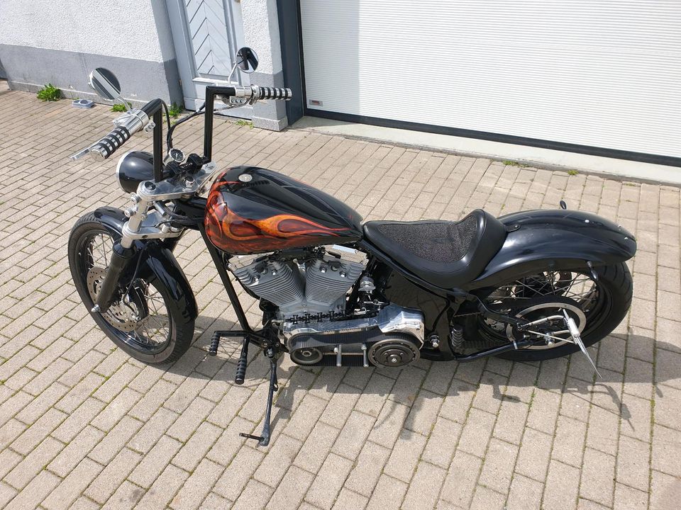 Harley-Davidson  Softail EVO  / Santee Rahmen / Open Belt in Deckenpfronn