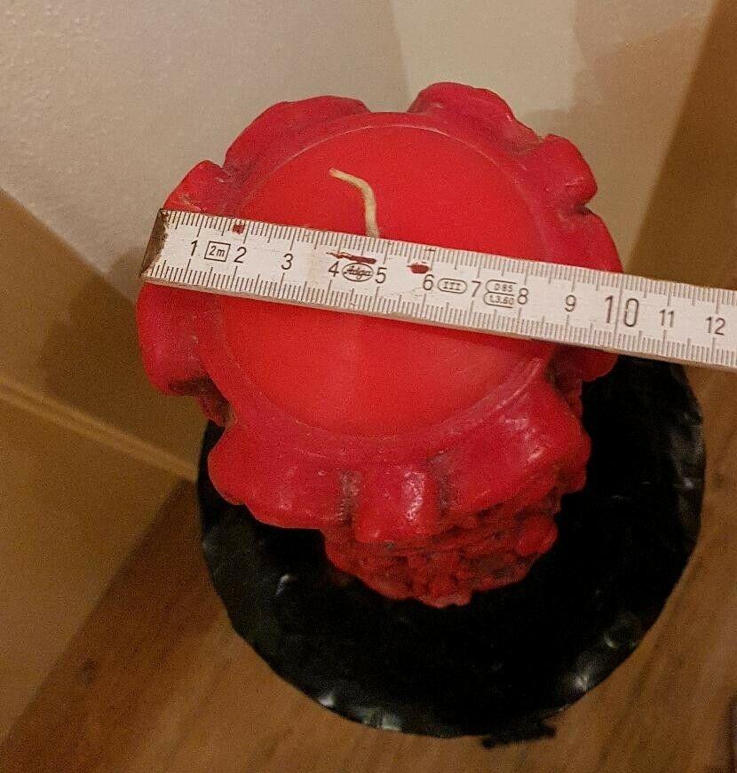 Massiver Kerzenständer mit dekorativer Kerze Schmiedeeisen in Obertaufkirchen