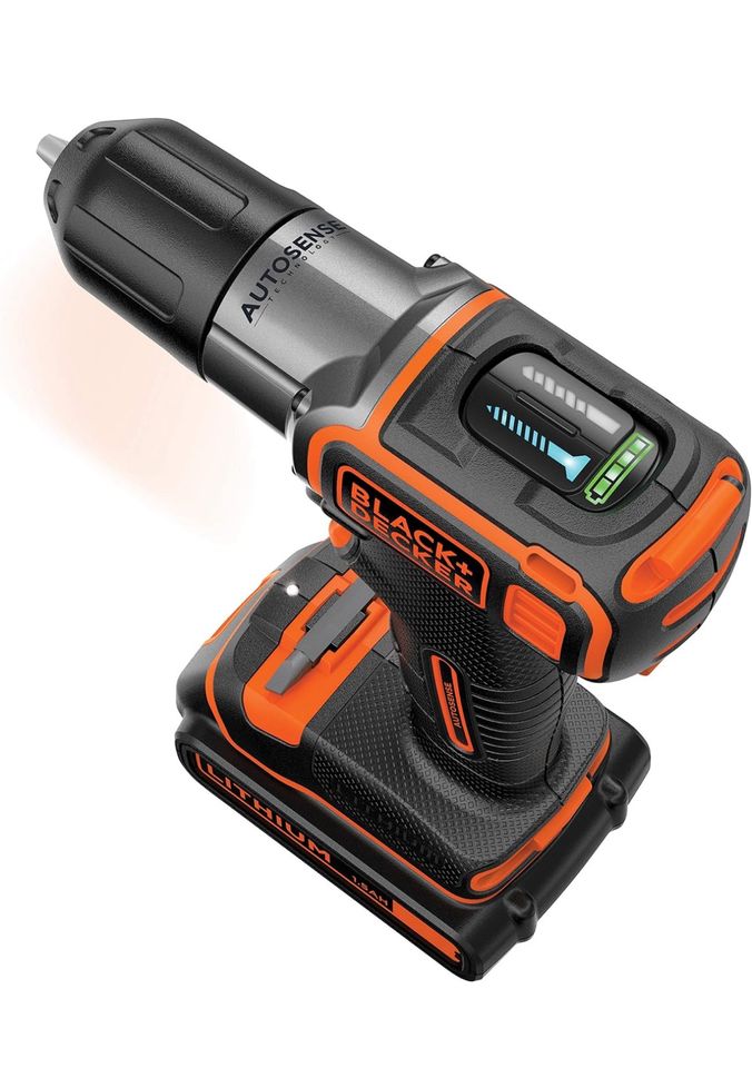 Black+Decker 18 V/1,5 Ah Li-Ion Akku-Bohrschrauber Autosense in Paderborn