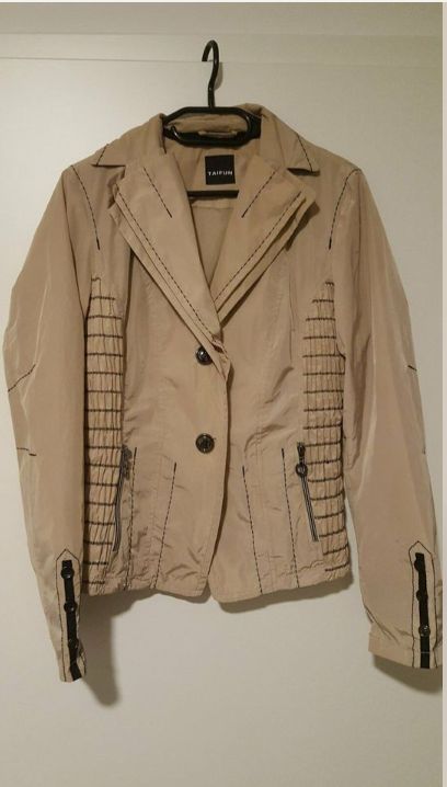 Taifun Blazer Jacke Trenchcoat Beige Braun Schwarz Gr. 38 M in St. Leon-Rot