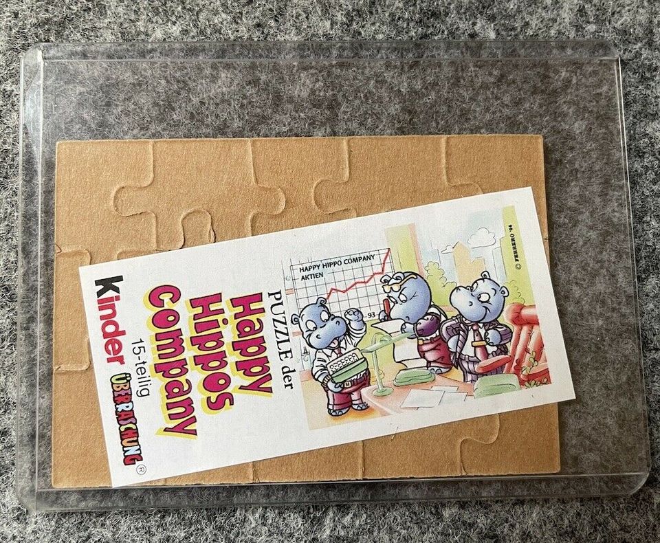 Ü-Ei Puzzle Happy Hippos Company 1994 mit BPZ und Schutzhülle in Ottweiler