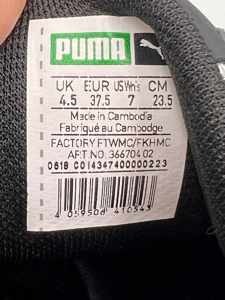 Puma Damenschuhe Leder EU 37,5 NEU / Sneaker schwarz low Komfort in Backnang