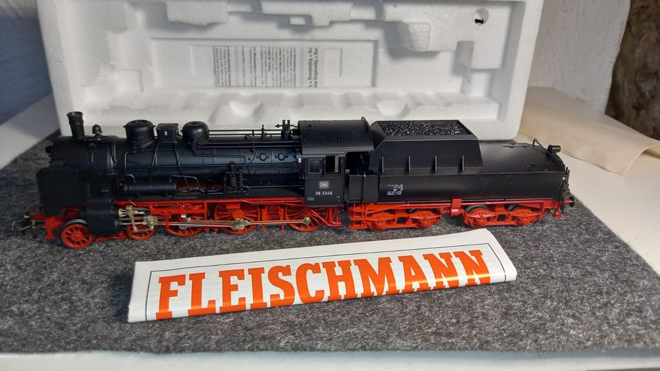 1826 K Fleischmann HO - AC Dampflokomotive BR 38 3346 DB in Neuwied