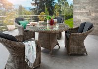 Destiny Sitzgruppe Malaga mit Tisch Ø120 Vintage Grau Polyrattan Niedersachsen - Hollern-Twielenfleth Vorschau