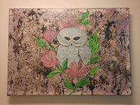 "Eule/Blumen" Bild Leinwand (50×70cm) Münster (Westfalen) - Gievenbeck Vorschau