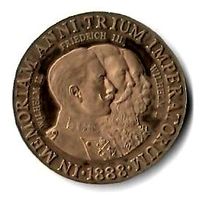 Deutschland Medaille Dreikaiserjahr 1888 Brandenburg - Schildow Vorschau