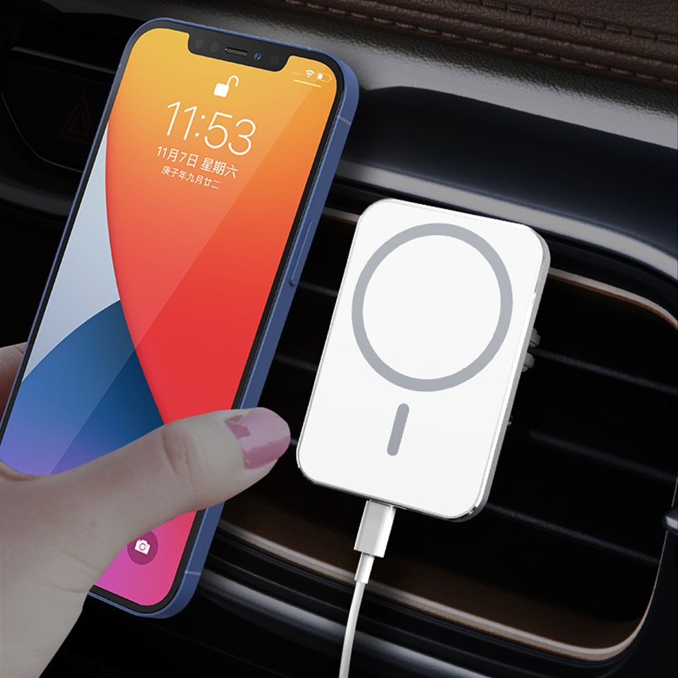 MagSafe Handyhalterung + Ladegerät Kabellos Magnet iPhone Auto in