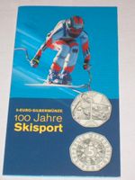 100 Jahre SKISPORT - 5 € Silbersondermünze 2005 i. Folder Bayern - Waldkraiburg Vorschau