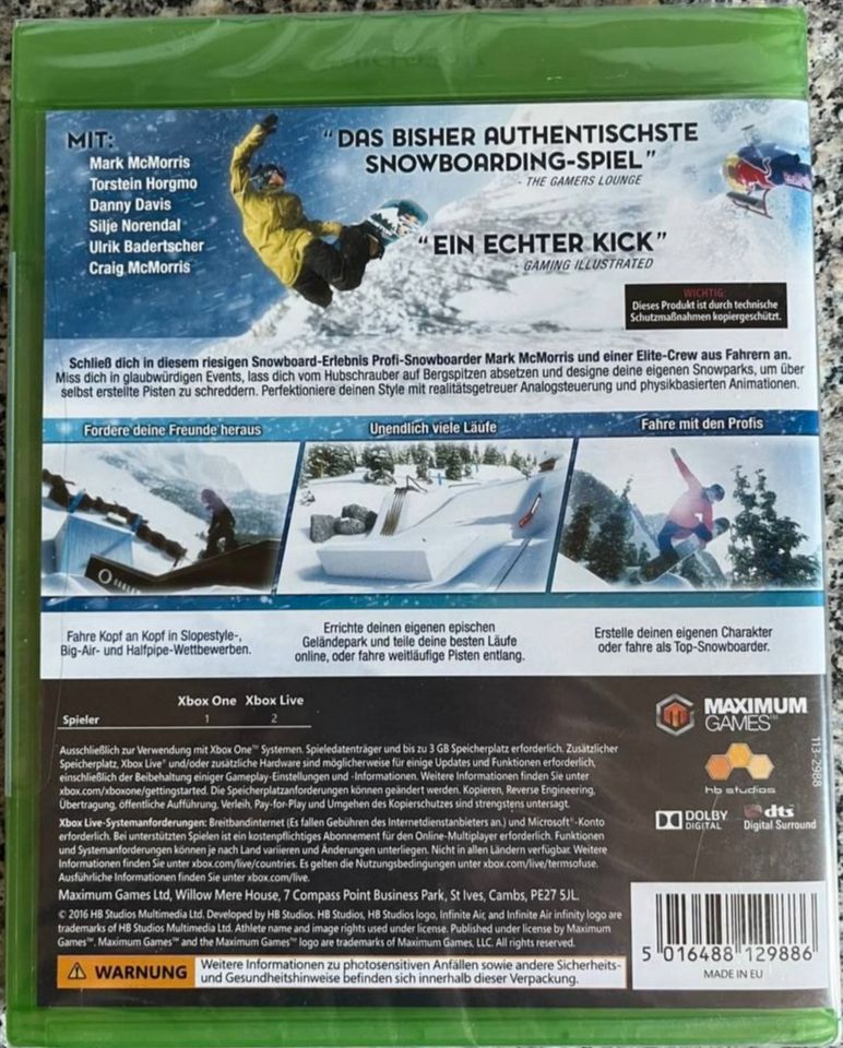 Mark McMorris Infinite Air |Microsoft Xbox One NEU + OVP! in Niederroßbach