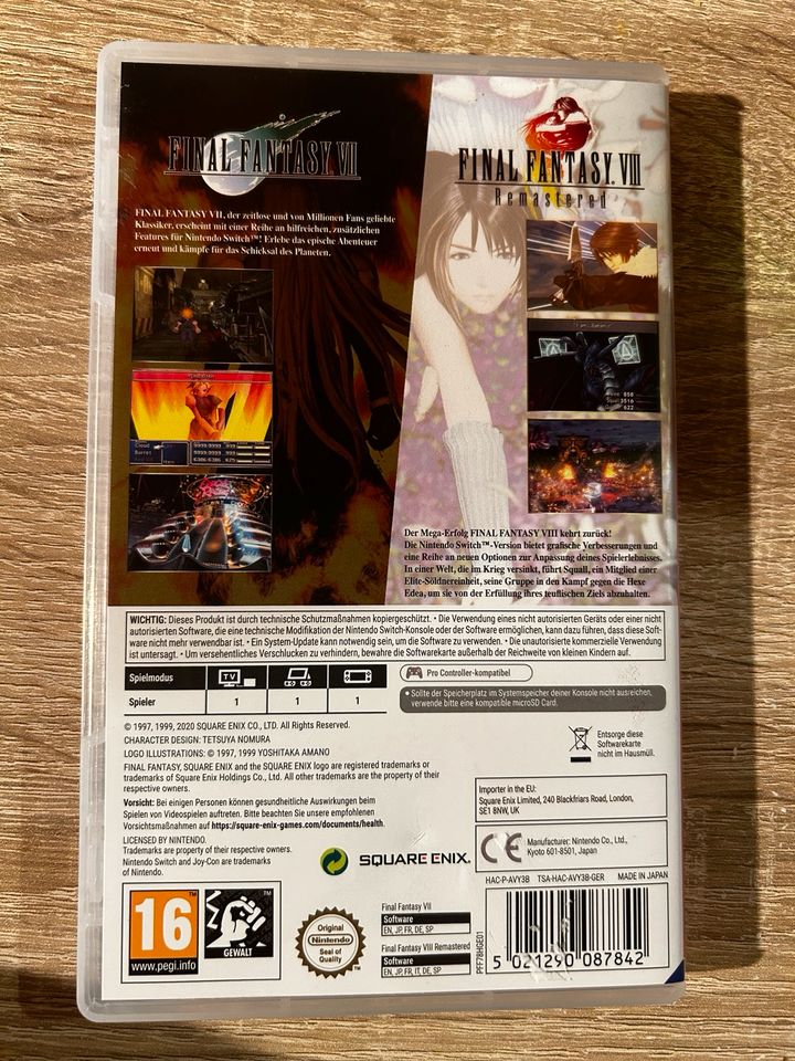 Final Fantasy VII & VIII Nintendo Switch Gebraucht in Sassenberg