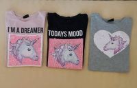 Paket! 3× Einhorn T-Shirts mit Wendepailletten Gr.134/140 Nordrhein-Westfalen - Frechen Vorschau