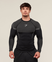 Gymshark Onyx 5.0 Seamless Long Sleeve T-Shirt Black/Grey M, Neu Baden-Württemberg - Eislingen (Fils) Vorschau