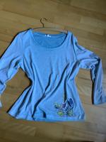 Langarm Shirt Deerberg Gr.L, Türkis mit Blumendruck Niedersachsen - Worpswede Vorschau