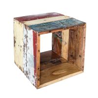 Beistelltisch / Couchtisch Cube recyceltes Bootsholz 40x40x40 Wiesbaden - Nordenstadt Vorschau