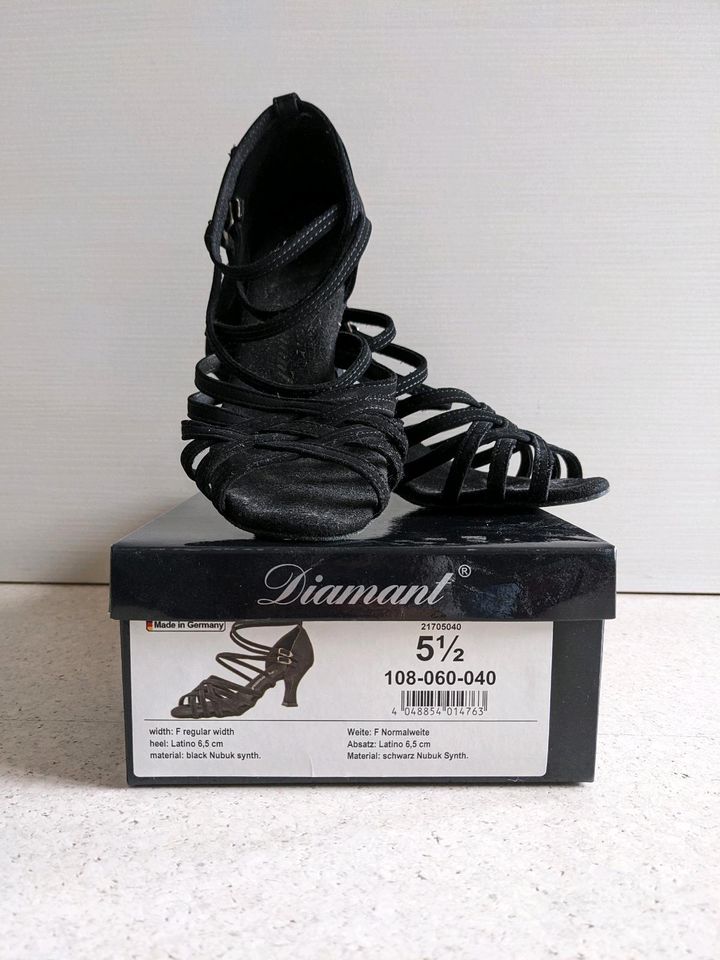 Diamant Damen Tanzschuhe 6,5 schwarz F 5,5 38 2/3 108-060-040 in Dunningen