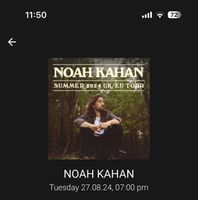 Noah Kahan Konzertkarte Berlin Nordrhein-Westfalen - Oberhausen Vorschau