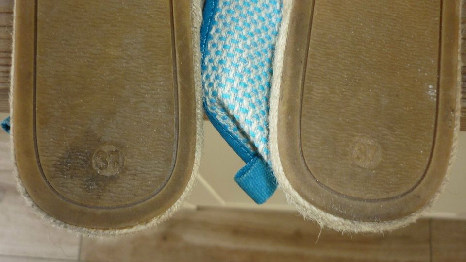 Esprit Espadrilles Gr. 37 blau weis in Boostedt