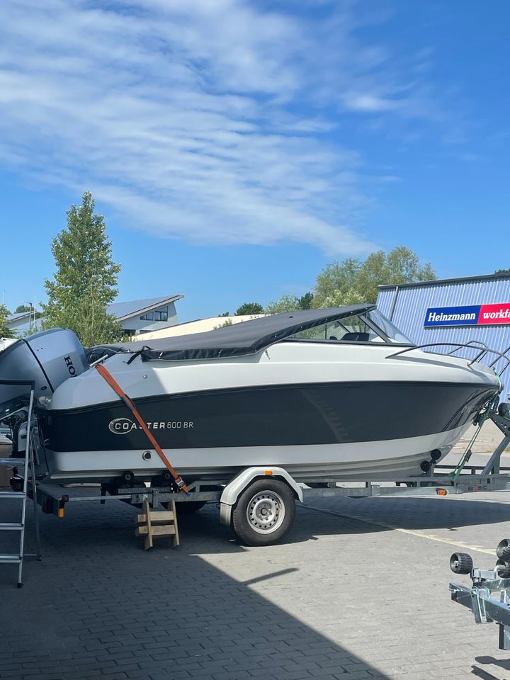 Coaster 600 BR Daycruiser Motorboot Bj. 2018 mit 135 PS Honda in Geestland