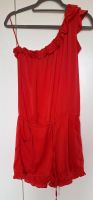 Mango Jumpsuit kurz Rot Asymmetrisch Volant Gr. XS Nordrhein-Westfalen - Leopoldshöhe Vorschau