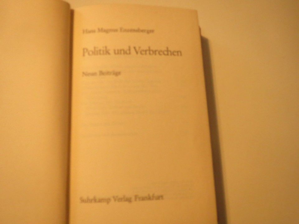 Hans Magnus Enzensberger: Politik und Verbrechen in Berlin