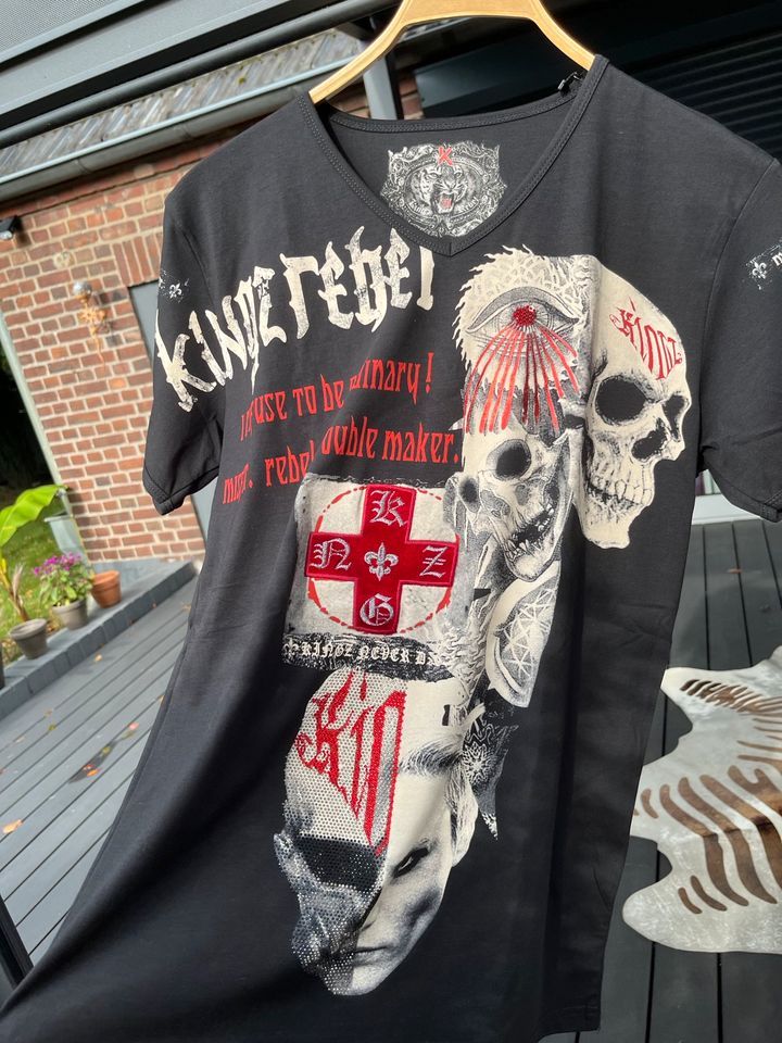 Kingz Rebel Bikershirts top Qualität Totenkopf neu in Hilden