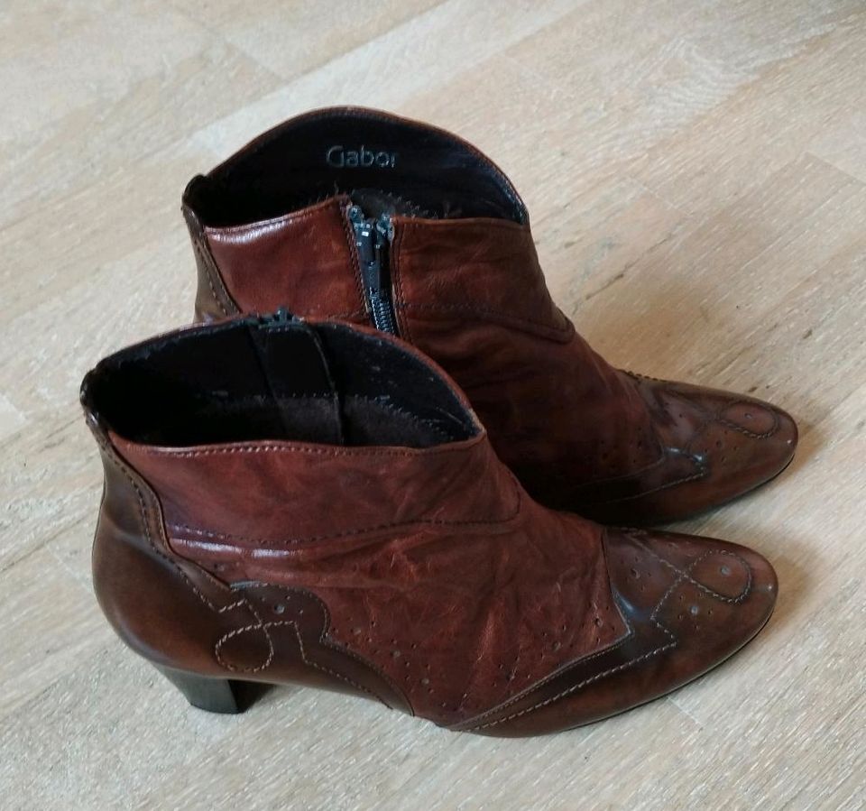 Gabor Damen Stiefeletten Cowboy Vintage Leder 41, wie neu in Nortorf