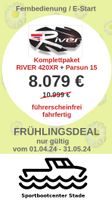 Komplettpaket PE Konsolenboot River 420XR mit Aussenborder Parsun 15PS EFI  NEU führerscheinfrei Niedersachsen - Stade Vorschau