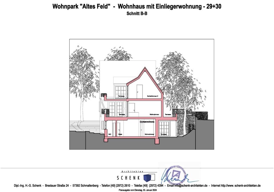 Baugrundstück für Wohnhaus mit Einliegerwohnung einschl. Baugenehmigung in Schmallenberg