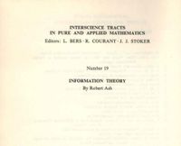 Information Theory by Robert Ash - Mathematik/Informatik-Studium Nordrhein-Westfalen - Heinsberg Vorschau