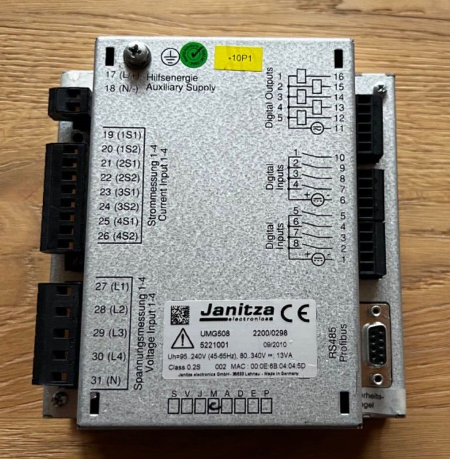Janitza UMG 508 Netz-Analysegerät 3phasig,Loggerfunkt. + Software in Ochsenfurt