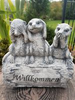 Erdmännchen Familie Willkommen Steinfiguren wetterfest Art.0004 Nordrhein-Westfalen - Erndtebrück Vorschau