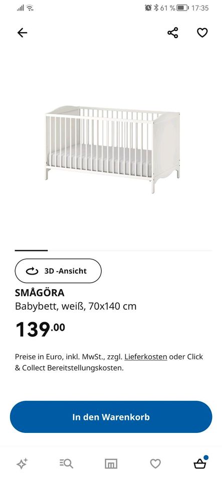Babybett IKEA Smagöra in Nörten-Hardenberg