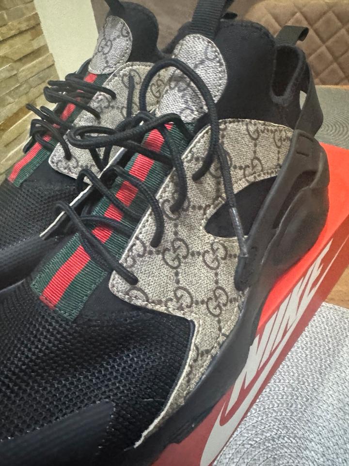 NIKE HUARACHE GUCCI Designer Sneaker Gr.45 5 Schwarz