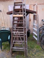 1  Holzleiter Deko Vintage alt DDR  und 1 Metallleiter Sachsen-Anhalt - Bad Lauchstädt Vorschau