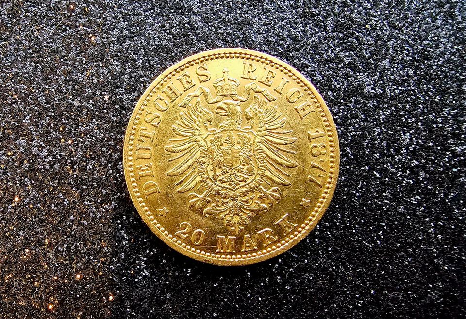 Goldmünze 20 Mark Kaiserreich 1877 A  Preussen Wilhelm I in Saalfeld (Saale)