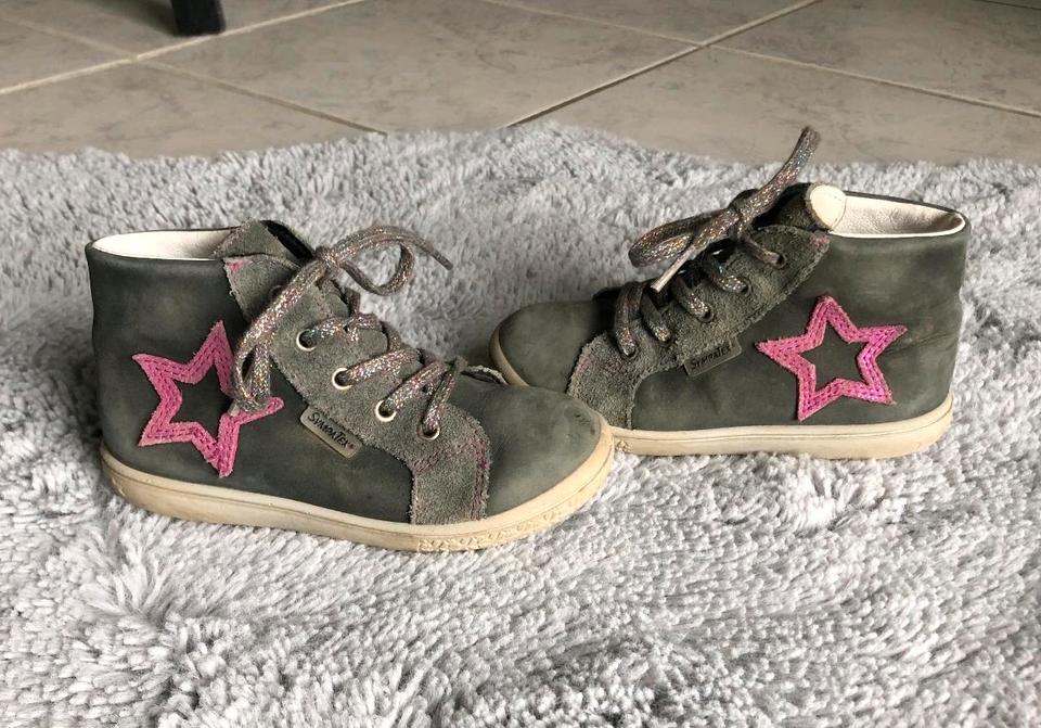 Pepino 24 Lederschuhe Halbschuhe grau pink Leder Übergang in Rednitzhembach