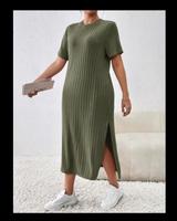 Shein Temu Ripp Maxikleid 3XL Khaki  gerippt Kleid Sommerkleid Herzogtum Lauenburg - Mölln Vorschau