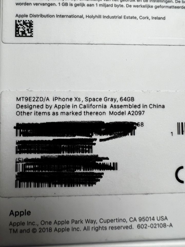 Apple iPhone XS A2097 - 64GB - Space Grau (Ohne Simlock) in Rheinstetten