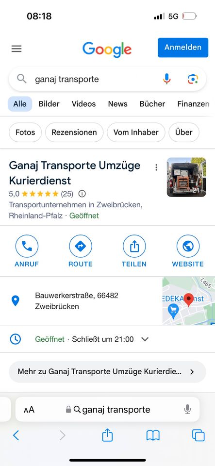 Umzug Transporter möbeltaxi umzugshelfer in Zweibrücken