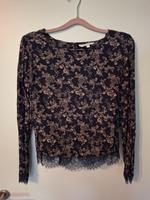 Bluse kurz festlich blau rosa Spitze 38 40 Hessen - Bensheim Vorschau